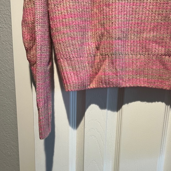 Aerie Pink and Orange Cowl Neck Sweater - Picture 4 of 6